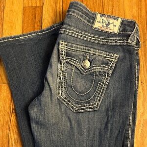True Religion Women's Distressed Blue Jeans- size 29